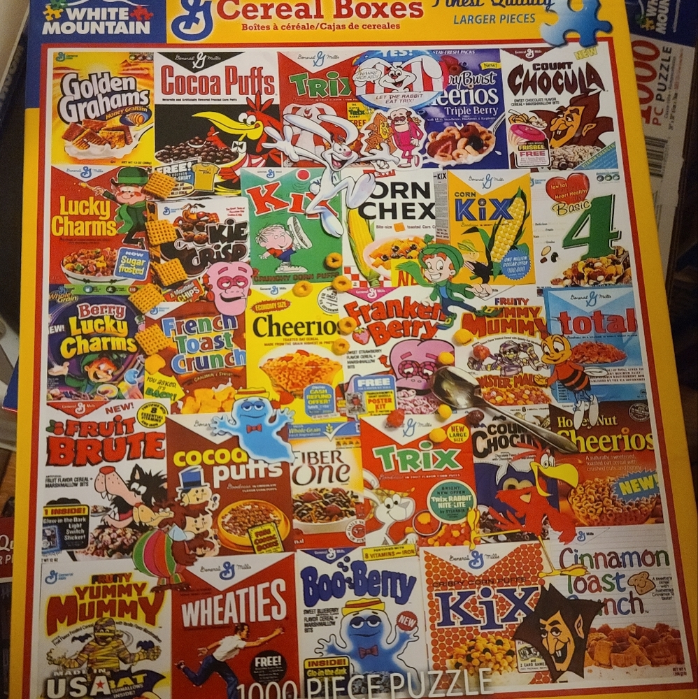 White Mountain general mills cereal boxes 1000 piece puzzle
